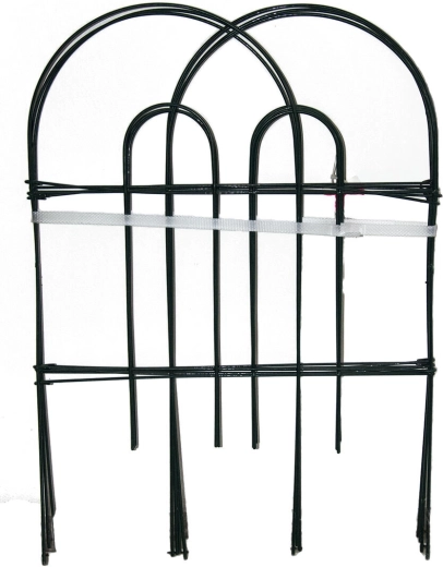 Zeleni vrtni ograjek 60 cm × 3 m, kov in plast