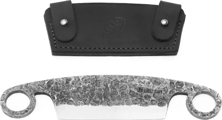 Beavercraft DK5S odlubkovalni nož z usnjenim etuijem