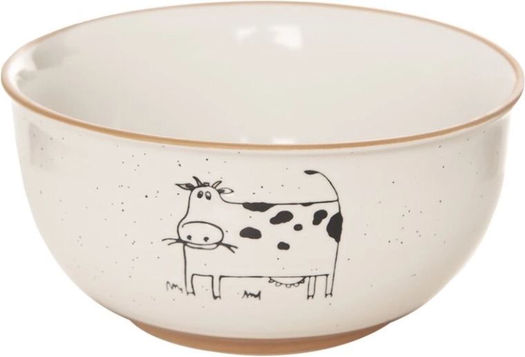 Keramična skleda Statek z motivom krave 13,5 cm