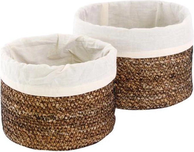Košare s podlogo iz morske trave TORO, komplet 2 kos