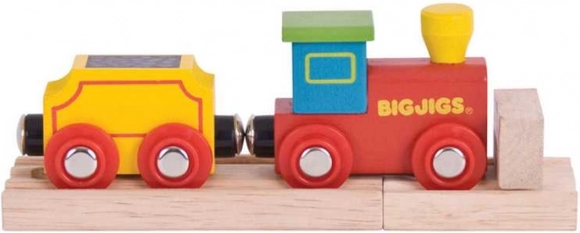 Bigjigs Rail moj prvi vlak z vagončkom in tiri