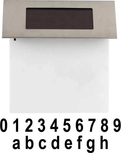 Solarna LED osvetlitev hišne številke iz nerjavnega jekla