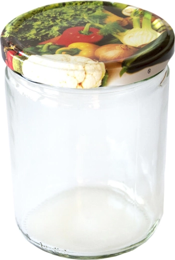 Stekleni kozarci za vlaganje 440 ml TWIST 82 z nastavki, mešanica dekorjev (8 kosov)