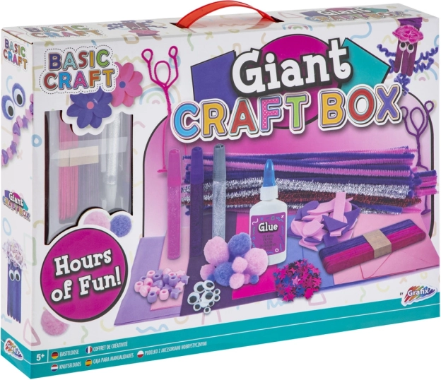 Basic Craft veliki ustvarjalni komplet rožnate barve