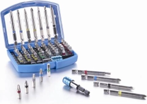 Set nastavkov za vrtalnik 25 in 75 mm, 56 kosov z držalom v kovčku