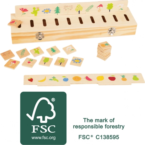 Lesena motorična izobraževalna igrača za razvrščanje Small Foot