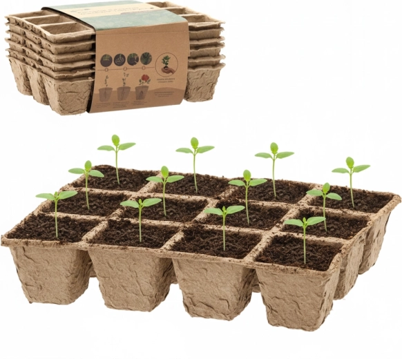 Set 6 biorazgradljivih gojitvenih palet 21 × 17 × 4,5 cm