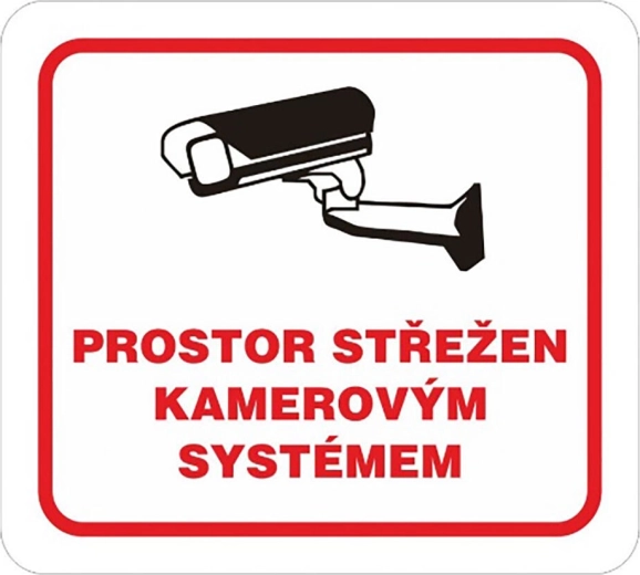 Nalepka Prostor je pod videonadzorom 100 × 90 mm