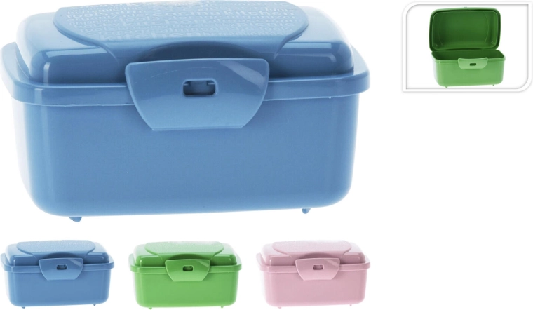 Snack box with snap closure 350 ml, mix of colors