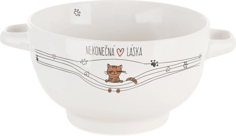 Keramična skledica »Neskončna ljubezen« z motivom mačke 14 cm