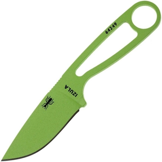 ESEE Izula – nož za vrat 7,3 cm, zelen, ogljikovo jeklo, plastično ohišje