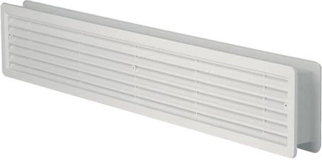 Vrata rešetka za prezračevanje iz plastike 500 × 90 mm, bela (2 kosa)