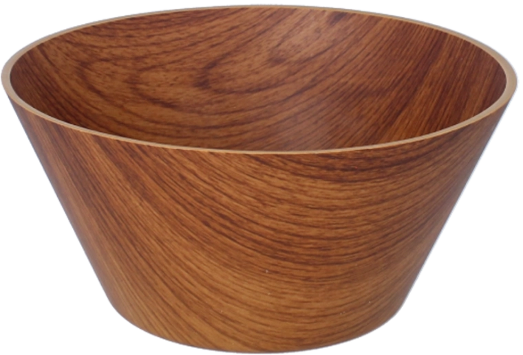Plastična skleda za solato 20 cm, rjava (oreh)
