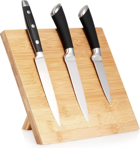 Bambusovo magnetno stojalo za nože 24 × 21 cm