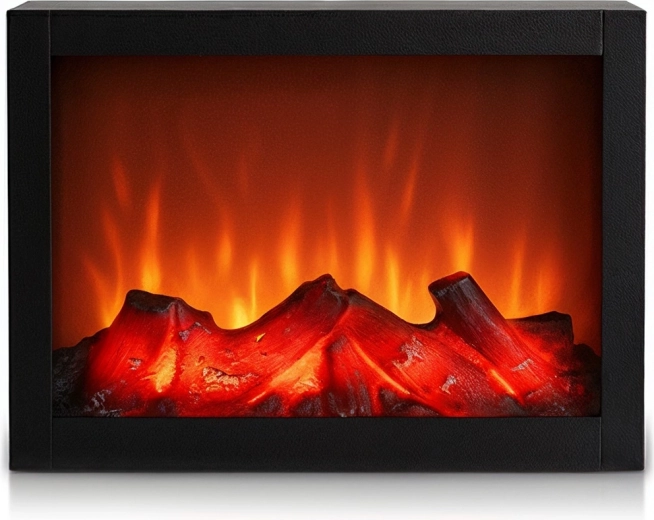 Electric LED fireplace black 29 × 23 cm