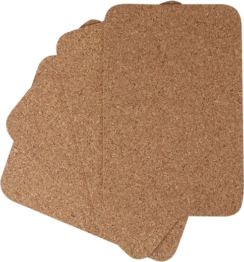 Komplet 4 pravokotnih plutastih podlog 25 × 35 cm