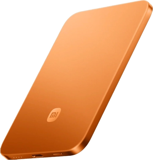 Ultratenka magnetna power banka 5000 mAh 15 W oranžna