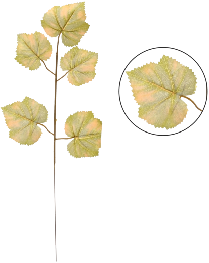 Umetna veja z bukovimi listi 57 × 20 cm, zelena (pakiranje 12 kos)