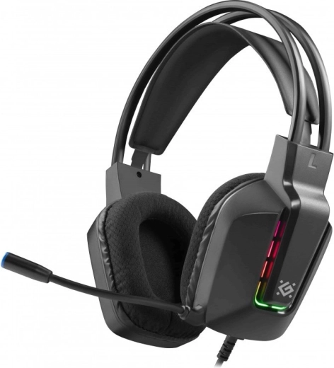 Naglavne slušalke z mikrofonom Gothic – črna