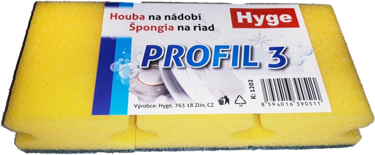Oblikovana gobica za posodo, mešane barve, 3 kosi