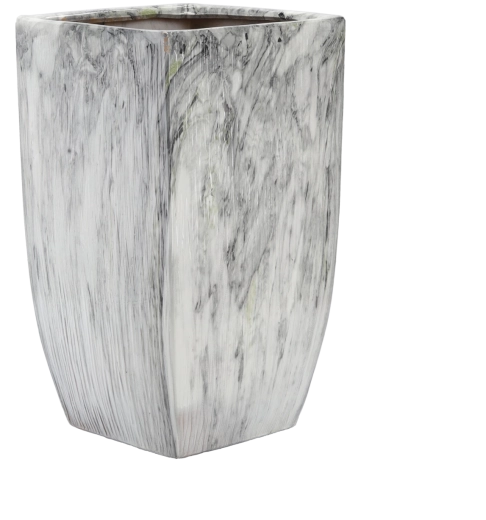 Keramični okrasni lonec za rože Lindon GARDEN LINE z marmornim učinkom 32,5 × 32,5 × 56 cm