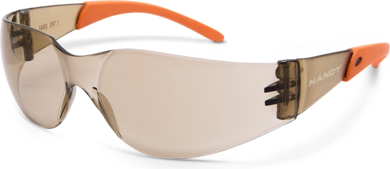 Protective glasses with amber UV filter