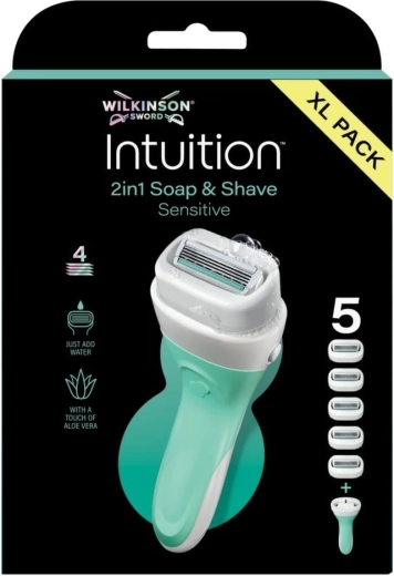 Wilkinson Intuition 2v1 Soap & Shave Sensitive ženski brivnik z milom