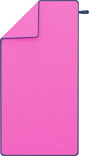 Hitro sušeča mikrovlaknena brisača NILS roza/temno modra 200 × 90 cm