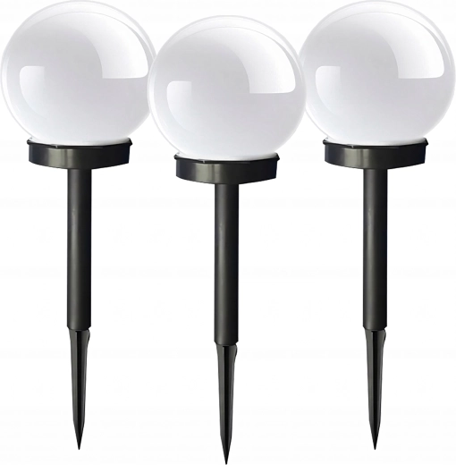 Sončne vrtne luči krogle za zabijanje, 3 kosi
