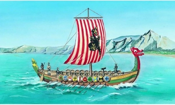 Vikinška ladja DRAKKAR – model 1:60