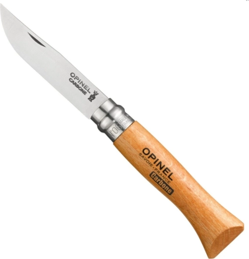 Opinel št. 06 ogljikov žepni nož 7,2 cm, bukov les