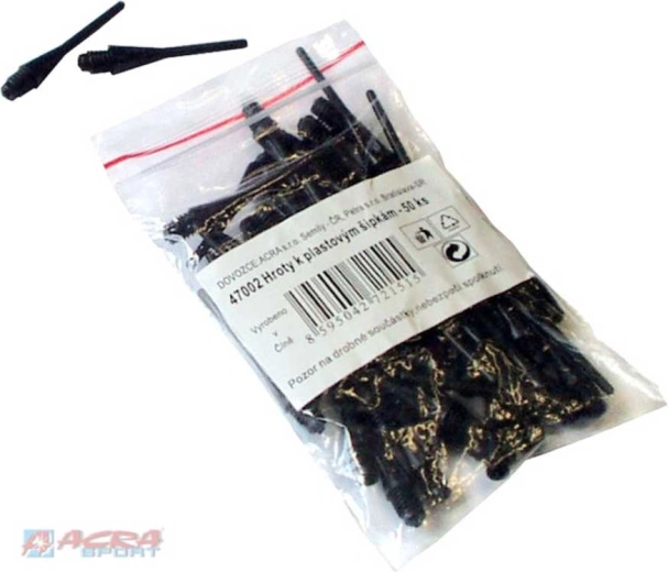 Acra nadomestne plastične konice za puščice 4 mm črne (50 kos)
