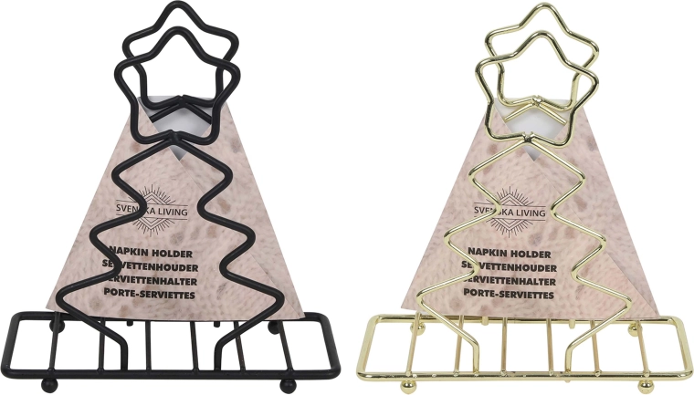 Držalo za prtičke Božično drevesce zlata/črna