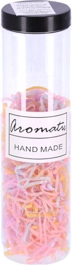 Komplet 600 elastik za lase - pastelni tip III, mešanica barv