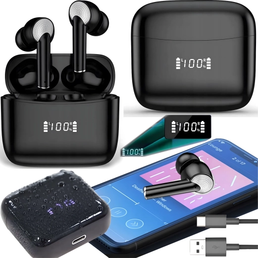 Brezžične športne slušalke Bluetooth s powerbanko in mikrofonom