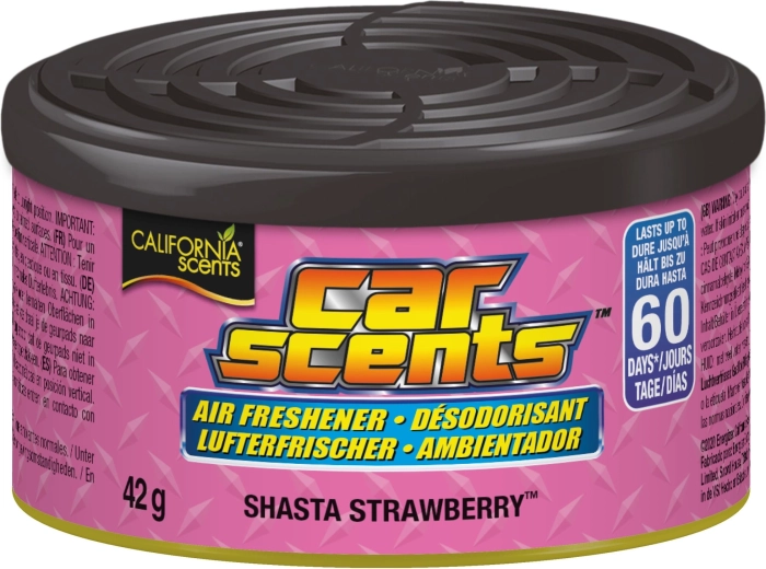 California Scents Shasta Strawberry – dišava za avto v pločevinki
