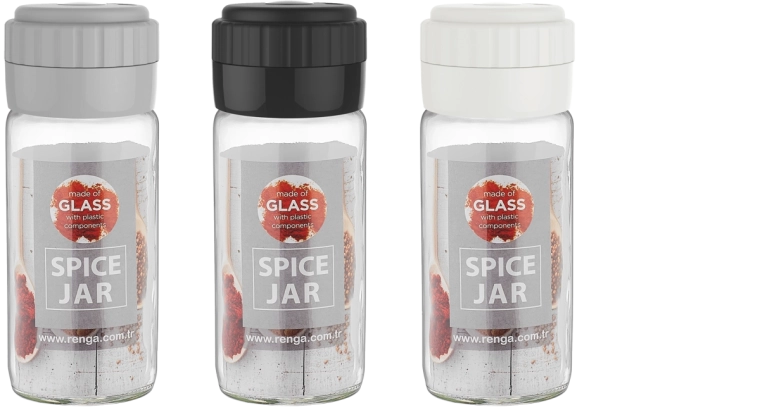 Posodica za začimbe HIBRIT 0,24 l – bela ali črna