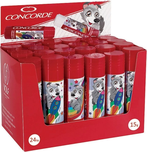 Lepilni stik CONCORDE Volfík 15 g, mešanica motivov