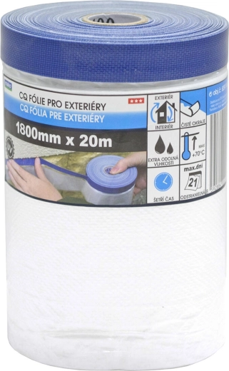 Krilni zunanja lepilna trakova z zakrivno folijo 180 × 2000 cm, samolepilna