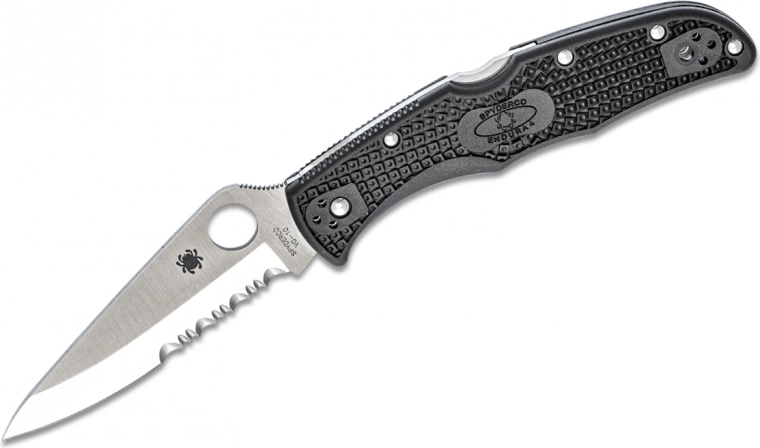 Spyderco Endura 4 Lightweight žepni nož 9,5 cm, satin, črn, FRN