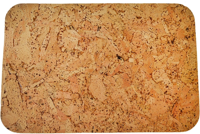 Pravokotna pluta podloga z zaobljenimi vogali 36 × 25 cm, komplet 6 kosov