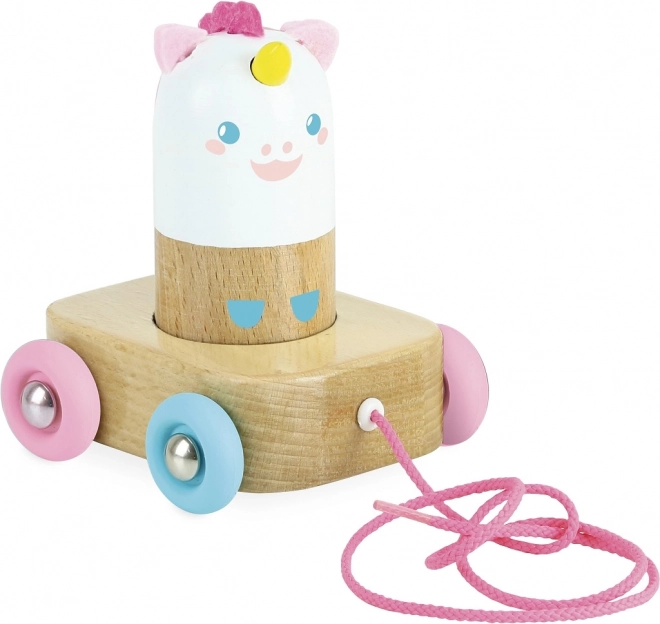 Vlečni samorog Lily lesena igrača VILAC