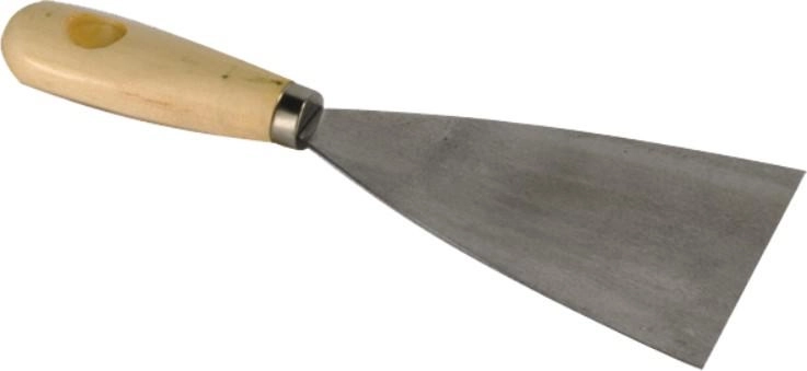 Jeklena špahtla 60 mm z lesenim ročajem