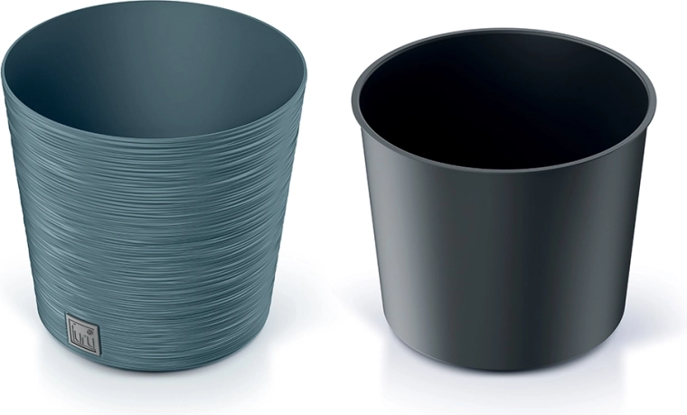 Cvetlični lonček Furu Round 25 cm skandinavsko modra