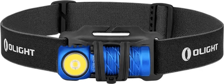 Naglavna in žepna svetilka OLIGHT Perun 2 Mini Blue CW, polnilna