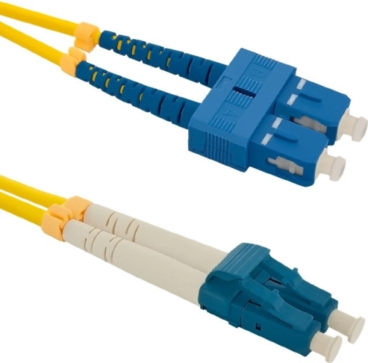 Optični patchcord SC/UPC–LC/UPC, enorodovni 9/125, G.652D, 1 m