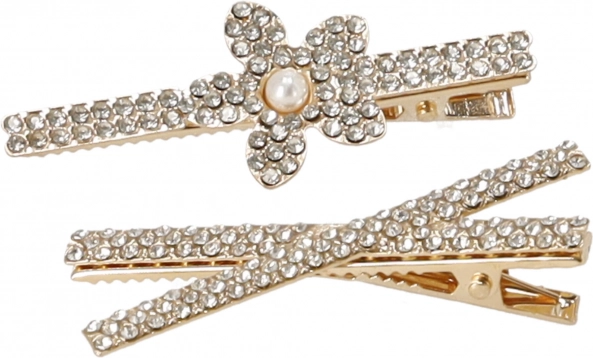 Lasnice, bleščeče lasnice BLING 2 kosi - zlate, mešan vzorec