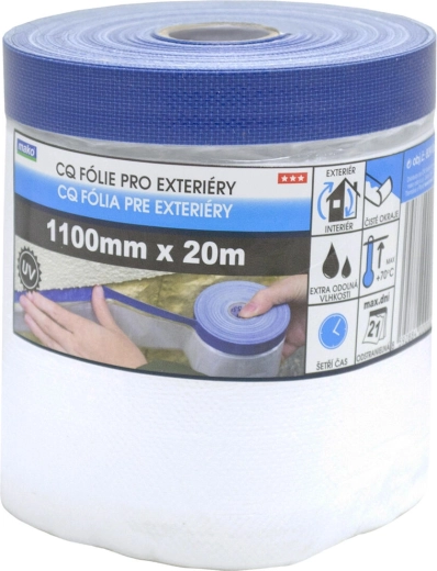 Zunanja prekrivna maskirna trakova s prekrivno folijo 110 × 20 m, samolepilna