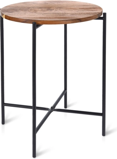Round acacia wood coffee table 40 × 48 cm