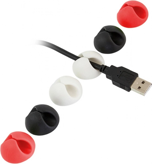 Samolepilna držala za kable – 6 kosov